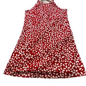 NWOT Red and White Patterned Sleeveless Dress